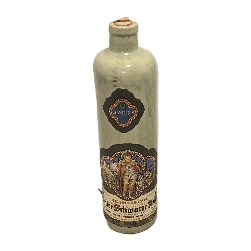 Beam‎ Meister Delft Schwarz Katz Stoneware Bottle 1960s 70s Vintage EUC 🍶